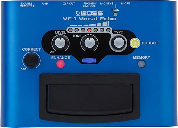 BOSS VE-1 Vocal Echo for Singers and Vocalists | Control Your Vocal Sound in Real-Time | Add Natural Ambience or Deep Reverb to your Voice | Seven Types of Adjustable Effects | Built-In Memory | Add Natural Ambience or Deep Reverb to your Voice | Seven Types of Adjustable Effects | Built-In Memory