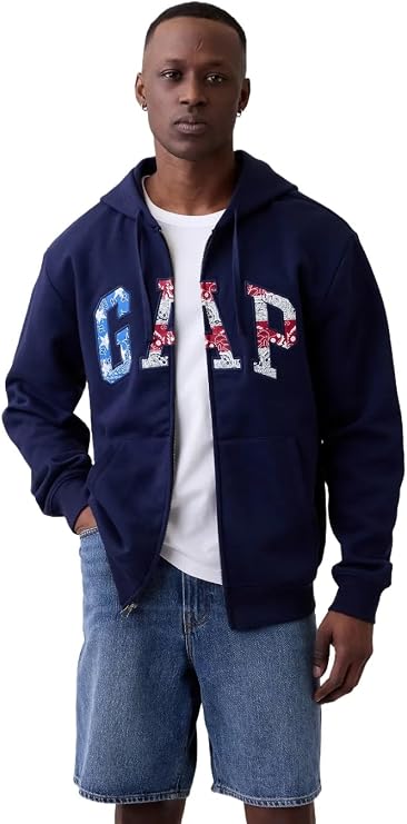 GAP Men's Heritage Logo Full Zip Hoodie
