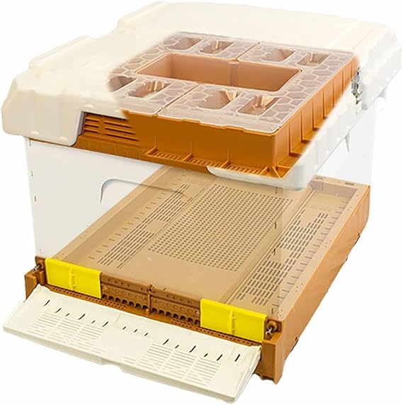 Apimaye Hive Upgrade Kit with Apimaye Screen Bottom Board with Pollen Trap, 1.1 Gallon Top Feeder and Insulated White Top Cover for 10 Frame Langstroth Wooden Hives