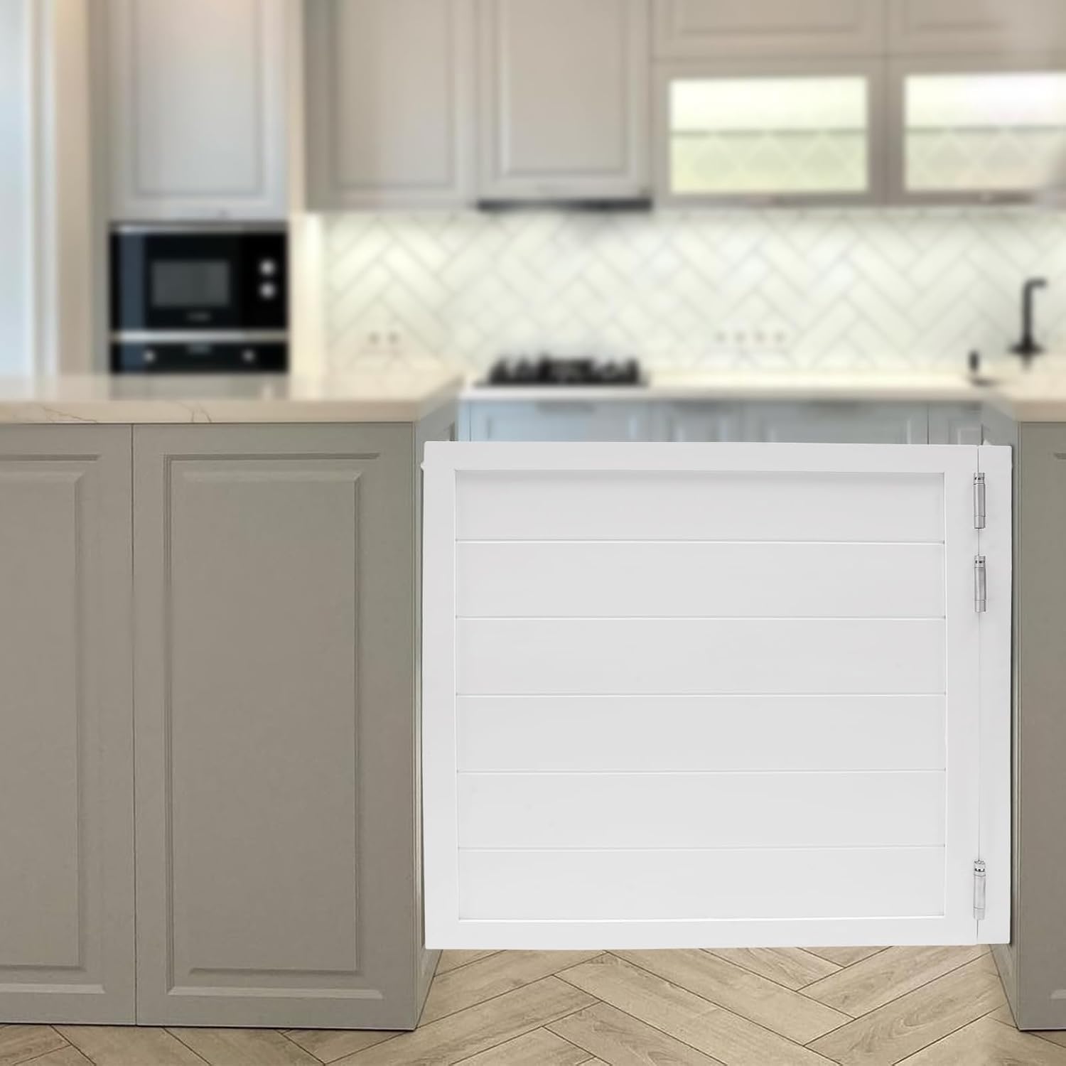 Swinging Doors Cafe Doors, Retro Counter Swinging Doors, Indoor Pine Wood Single Door 35.4x35.4 Parlor Butler Door for Hallway Kitchen Bar Pub Entrance Partition White