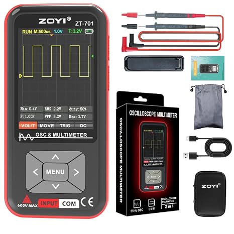 ZOYI Multimeter ZT-701 High-Precision 9999 Counts Color Screen Oscilloscope Digital Smart Measurement Portable with Burn-Out Protection for Home Appliance Repair
