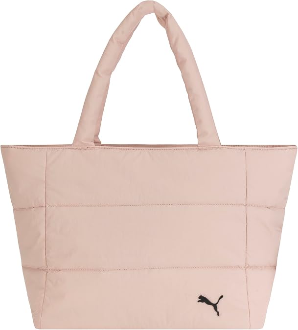 PUMA Women's Plush Soft Nylon Tote with Padded Straps, Zip Closure & Metal Logo Plaque
