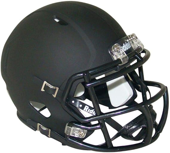 Matte Black Blank Riddell Revolution Speed Mini Football Helmet (Decorative Mini Helmet - NOT Wearable - Does NOT FIT Any Human Head)