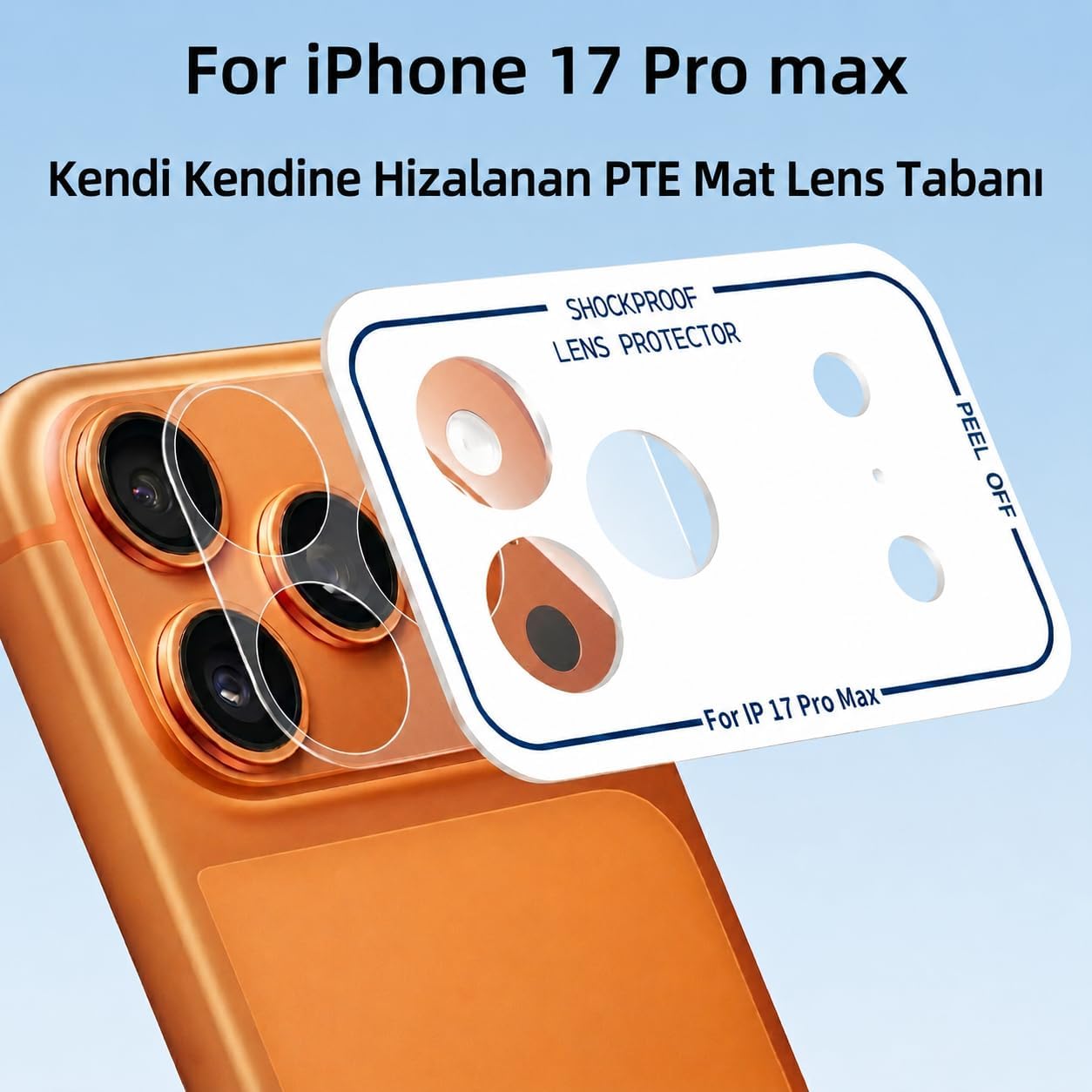 iPhone 17 Pro Max için Kolay Kurulum Kamera Adası Lens Etrafı Koruyucu TPU Film – Tam Kaplayan Koruma 2’li Paket (17 Pro Max) (iPhone 17 Pro Max)