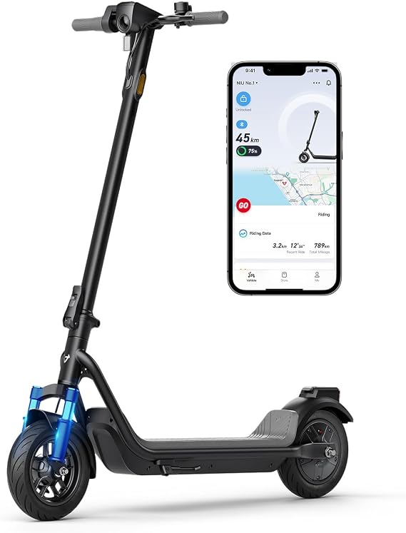 NIU 100P/100F/300P/300X Electric Scooter Adult - E Scooter with Suspension, 600-1000W Peak Power, 18-37.3 Miles Max Range, Top Speed 17.4-23.6MPH, Commuting E-Scooter
