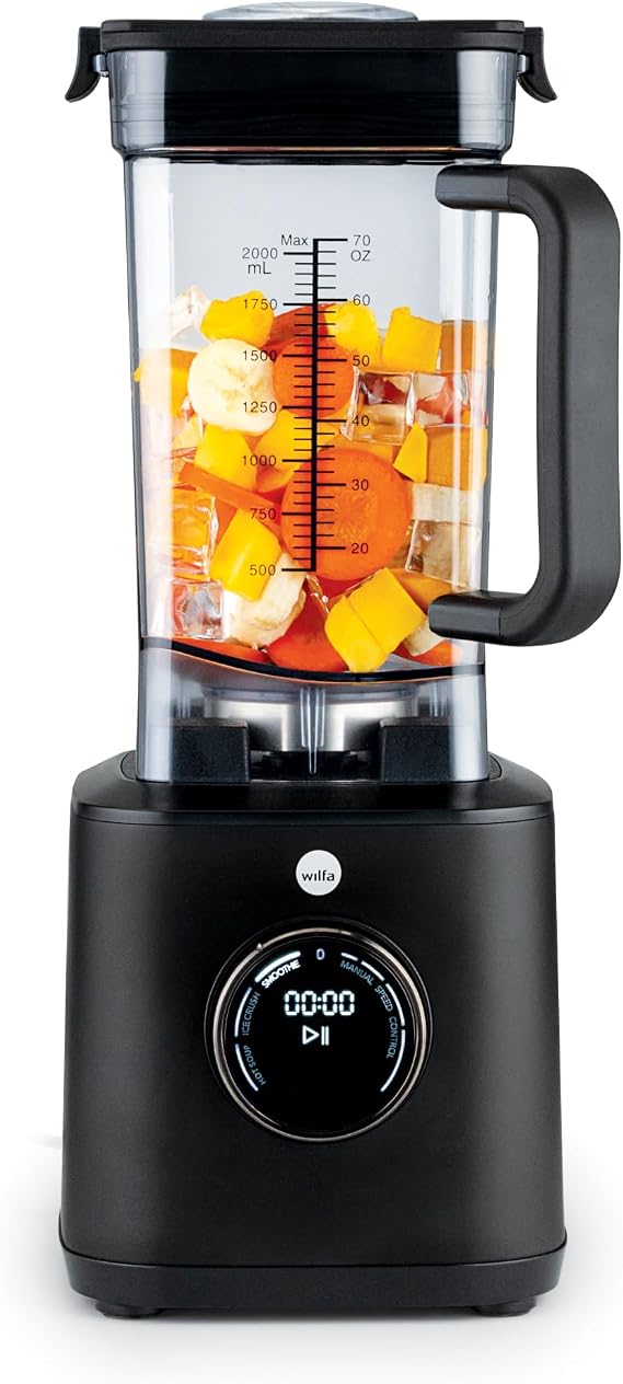Wilfa Powerfuel XL Blender - High-Speed, High-Capacity Blender - Cold & Hot Ingredients Mixer with 2 Litre Capacity, Strong & Light Jug