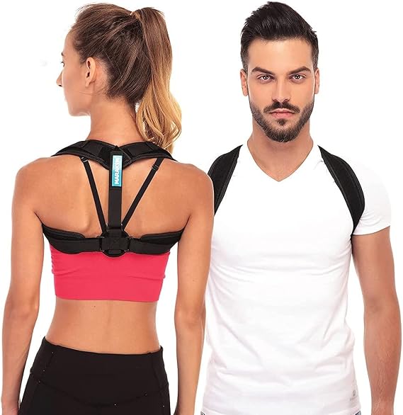 Posture Corrector Back Brace Men & Women | Fully Adjustable Back Straightener for Mid, Upper Back Thoracic Spine Support | Neck, Shoulder, Clavicle, and Back Pain Relief | Extended Use Comfort