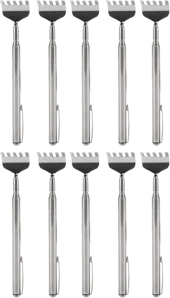 10pcs Back Scratcher Extendable Mini Portable Foldable Back Scratcher Telescoping with Pocket Clip for Relieve Itching