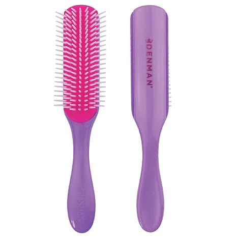 Denman D3 Original Curl Definer & Styler, Curly Hair Brush for Women & Men 7 Row Detangling & Curl Defining Brush for Smooth Defined Curls - a precision Styling Brush for straight hair