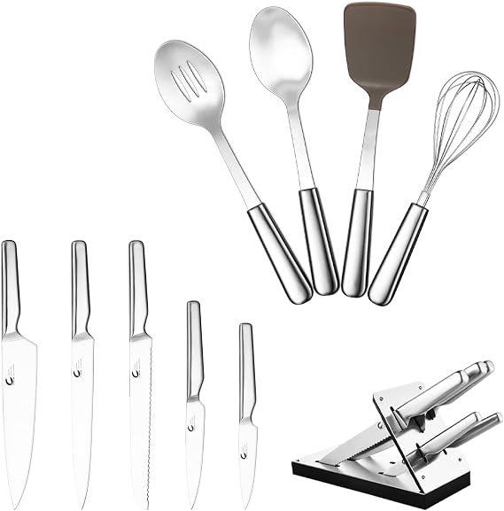 10-Piece Stainless Steel Kitchen Utensil and Knife Set
