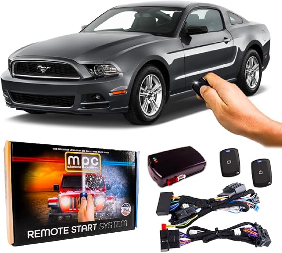MPC Complete 1-Button Remote Start Kit Compatible with Ford Mustang 2010-2014 Plug & Play - with T-Harness
