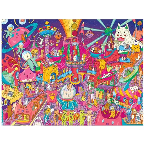RoseArt - Catopia - Cosmic Park - 500 Piece Jigsaw Puzzle for Adults