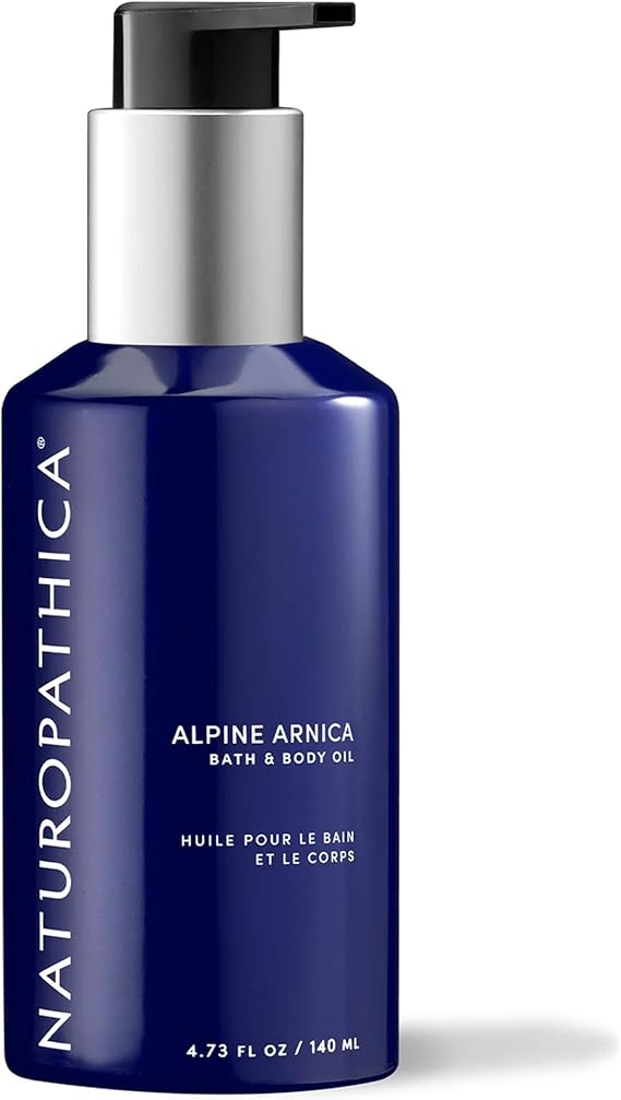 Naturopathica Alpine Arnica Bath & Body Oil, 4.7 fl oz | Soothing daily body oil with alpine arnica to relieve joint discomfort and sore muscles. Deeply moisturizes for all skin.