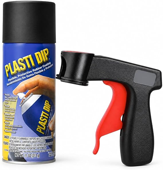 Plasti Dip Black 11203 Multi-Purpose Coating Aerosol 11oz with 1 Cangun