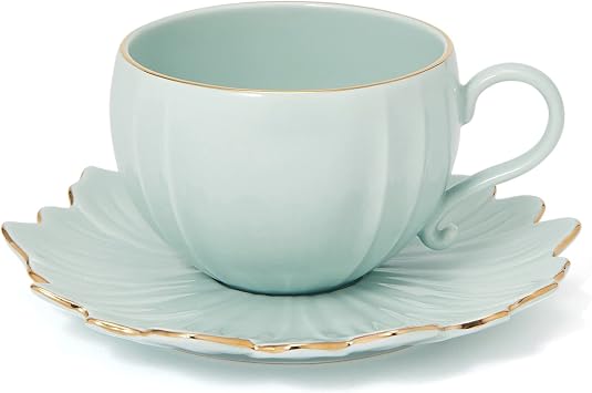 Francfranc Flanc Flower Cup & Saucer Blue