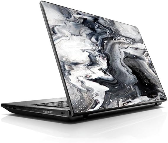 15 15.6 inch Laptop Notebook Skin Vinyl Sticker Cover Decal Fits 13.3" 14" 15.6" 16" HP Lenovo Apple Mac Dell Compaq Asus Acer / Marble White Grey Swirl Beautiful