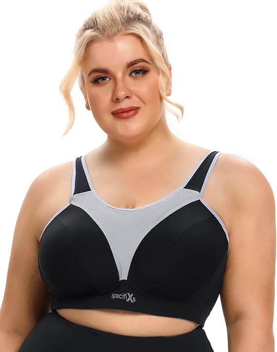 Sports Bras for Women Plus Size High Impact Full Coverage All-Round Support for Running Black