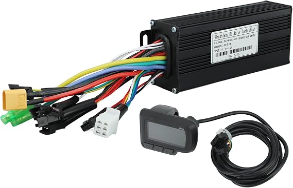 Fockety 3 Mode Controller, 36V 48V 1000W-1500W 35A Brushless Controller with LCD Display, Electric Controller Conversion Kit for 22.2mm Handlebars,