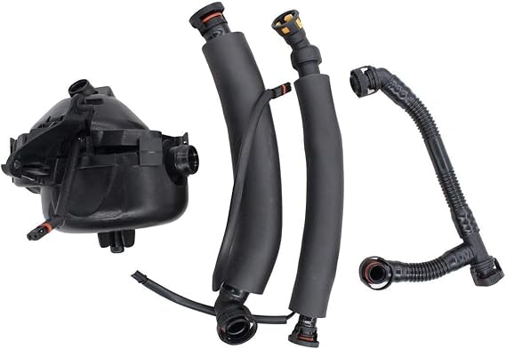 Crankcase Vent Ventilation Valve Breather Hose Kit Compatible With 2006-2007 BMW 325i 330i 330xi 525i 530i Z4 E90 E91 E60 E61 BMW N52 PCV Valve Breather Hose Kit with Oil Separator & Return Hoses