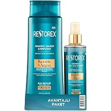 Restorex Keratin & Argan Onarıcı Saç Bakım Şampuanı 500 ml + Sıvı Saç Bakım Kremi 200 ml