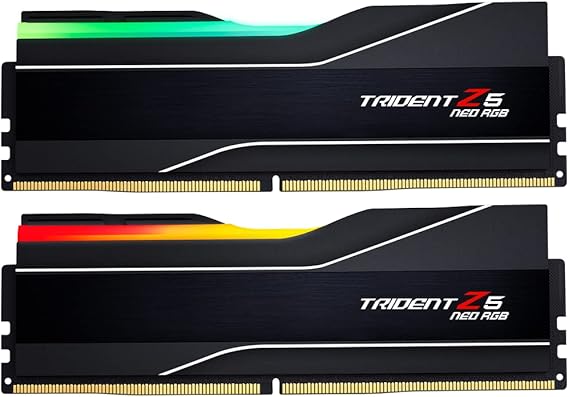 G.SKILL Trident Z5 Neo RGB Series DDR5 RAM AMD Expo 32GB 2x16GB 6000MT/s CL32-38-38-96 1.35V Desktop Computer Memory U-DIMM - Matte Black F5-6000J3238F16GX2-TZ5NR