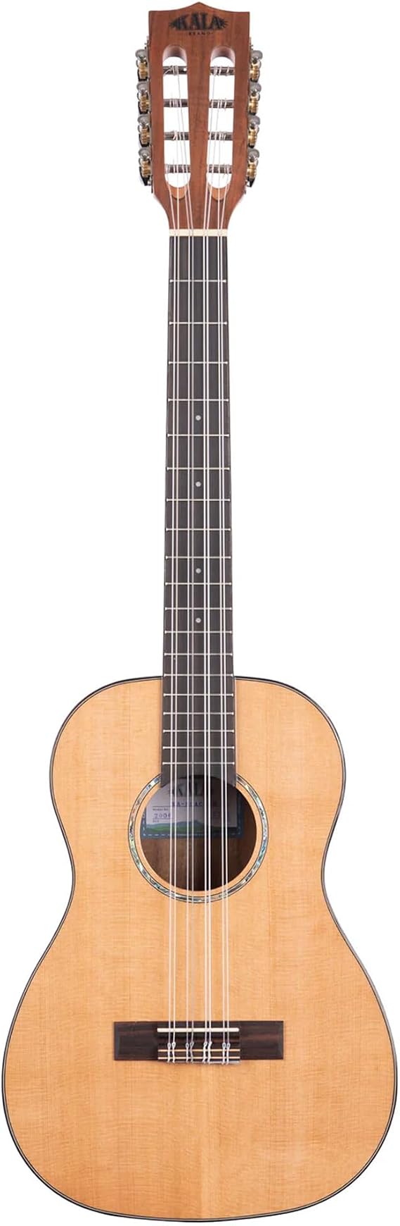Kala KA-SCAC-B8 Gloss Solid Cedar Top Acacia 8-String Baritone Ukulele