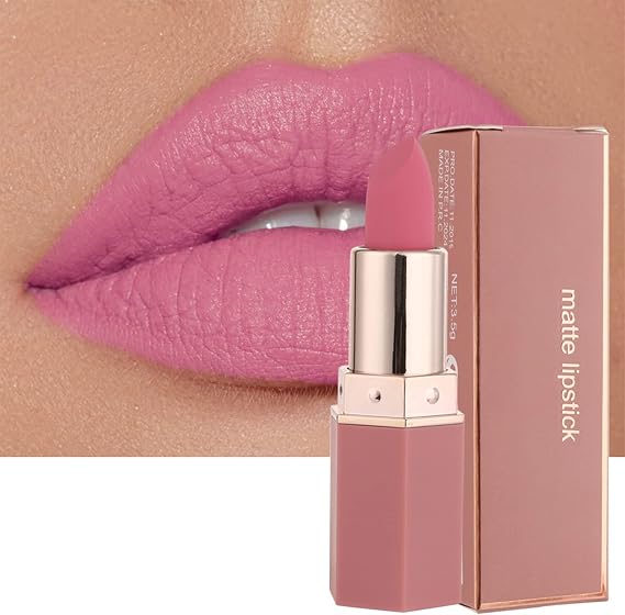 MEITREND Lipstick, Matte Lipsticks Long Lasting Red Waterproof Sweatproof Natural Nude Moisturizing Hydrating High Pigted Smooth Velvet Texture Lip Stick Makeup Gift