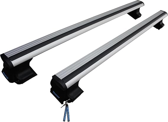TrophyBars Kilitlenebilir (130 cm) Gri Ara Atkı - Chrysler 300C (2004-2014) Sedan ile Uyumlu Tavan Barı