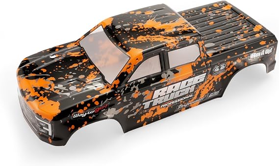 HAIBOXING 18859E RC Car Body Shell (Orange), 1/18 Scale Replacement Truck Body with Decal Sheet, Compatible with 2025 Version RC Trucks 18859E (P1865)