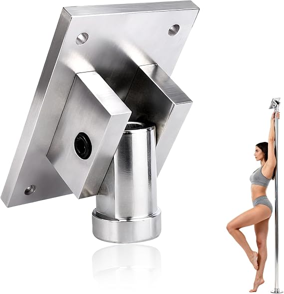 Penitue Pole Dance Fixed Plate, Premium Ceiling Stripper Spinning Pole Dance Fixed Plate Practical Ceiling Installation Accessory for Home Studio Use (Silver)