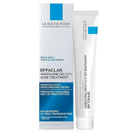 La Roche-Posay Effaclar Adapalene Gel 0.1% Acne Treatment, 1.6oz