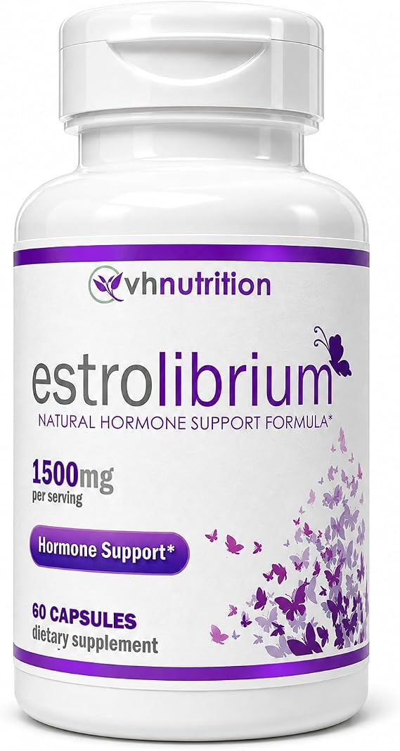 VH Nutrition ESTROLIBRIUM | Hormone Balance for Women* | Menopause Support Supplement* | Black Cohosh, Shatavari, Chaste Tree Berry (Vitex), Dong Quai | 60 Capsules in Easy to Swallow Pills
