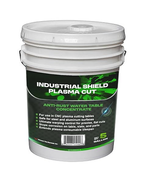 Winona Van Norman Plasma Cut Green Coolant - 5 Gallons - CNC Water Table Fluid & Rust Inhibitor for Plasma Cutter Fabrication