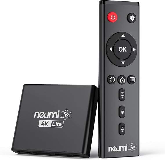 NEUMI Atom 4K Lite Digital Trigger Media Player for USB Drives and SD Cards | Plays 4K UHD video, HEVC H.265, HDMI and analog AV output, automatic playback, looping, trigger capability