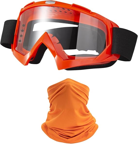 LJDJ Motorcycle Goggles with Face Cover, UV Protection ATV Off-Road Riding