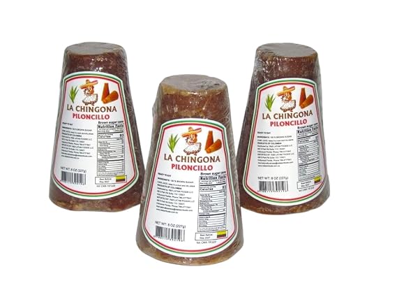 Sugar Cane Colombian Piloncillo - 100% Natural Unrefined - Whole Brown Sugar Cane (3 PACK 8 oz PILONCILLO)