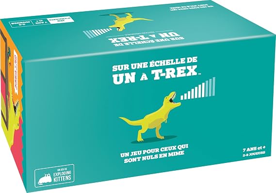 Exploding Kittens | On A Scale From One to T-Rex | Board Game | From: 7 Years | 2 to 8 Players | Time: 15 Min