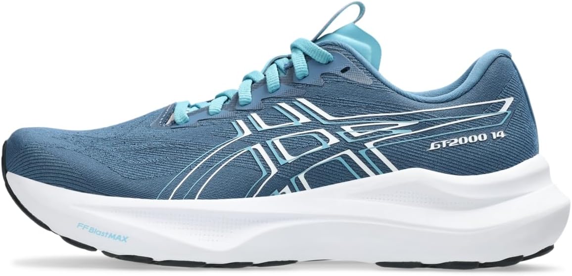 ASICS Women's GT-2000 14 Running Shoes, Winter Sea/White, 6.5 Wide