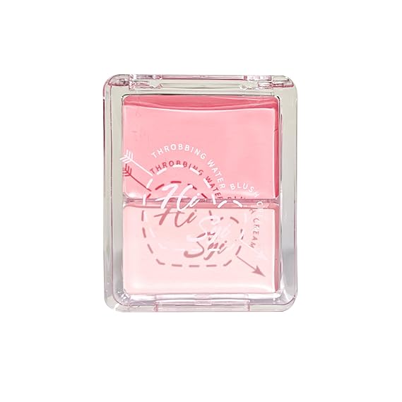 2 Color Blush Palette Set, 2 Shades for Beautiful: #1 Berry & Petal Pink, #2 Nude & True Red, Creamy Powder Blush, Buildable Matte Finish, Mini Travel Makeup for Cheeks (#01)