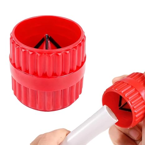 Precision Pipe Deburring Tool for Smooth Edges on Plastic, Copper, Aluminum, and Brass Pipes
