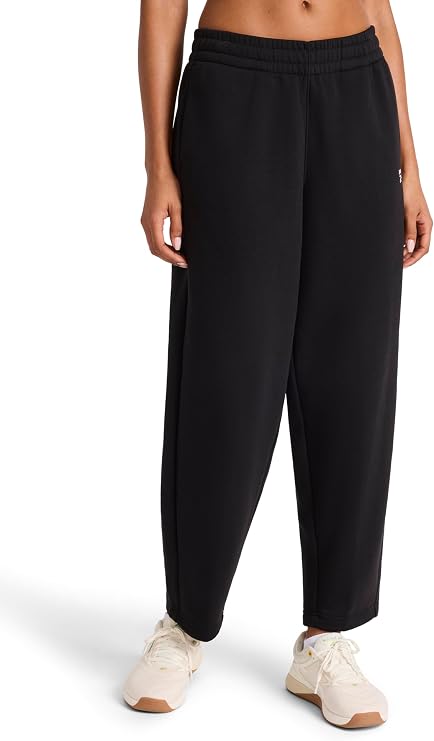 Reebok Women's Barrel Pant, Standard Fit, 28 Inseam, Midweight Cotton-Poly Fabric