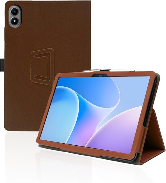 for Infinix XPAD 20 11 Inch Android Tablet Case,Folding Stand Protective Cover with Pencil Holder and Wrist Strap,Full Protection, Premium PU, Scratch Resistant(Brown)
