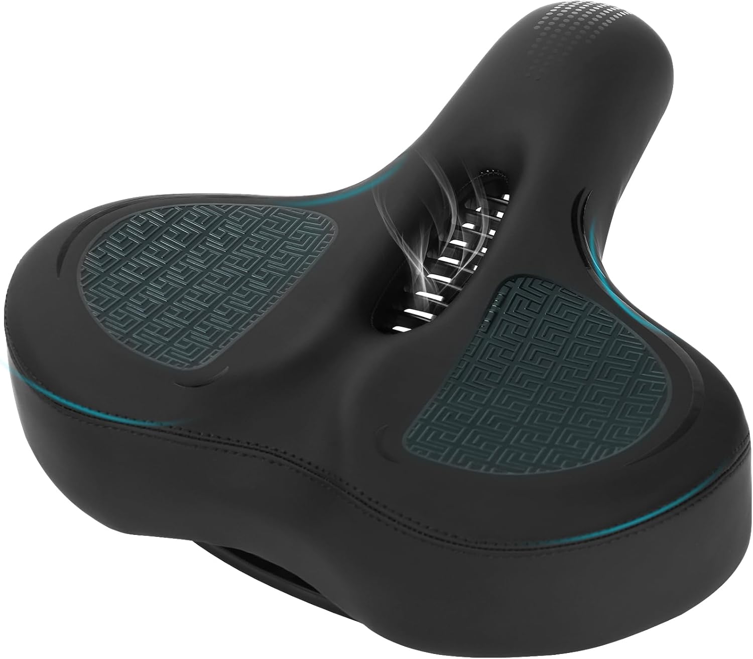 TONBUX Oversized Bike Seat for Men Women Comfort,Wide Bike Seat Cushion Replacement, Breathable Corfortable Bicycle Seat Saddle Compatible with PelotonExerciseStationaryElectricCruiser Bikes