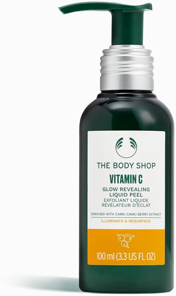 The Body Shop Vitamin C Glow Revealing Liquid Peel (1x 100ml), Exfoliating Face Peel for Radiant Skin, Enriched with Vitamin C & Camu Camu, Brightening Liquid Peel