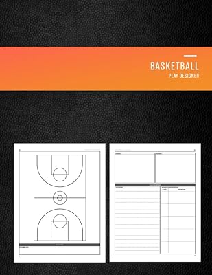 Basketball Play Designer: Playmaker book for youth and teen sports coaches, coaching staff and playmakers | Design, draw, create and record you ultimate plays | Professional red book cover design Paperback September 16, 2020