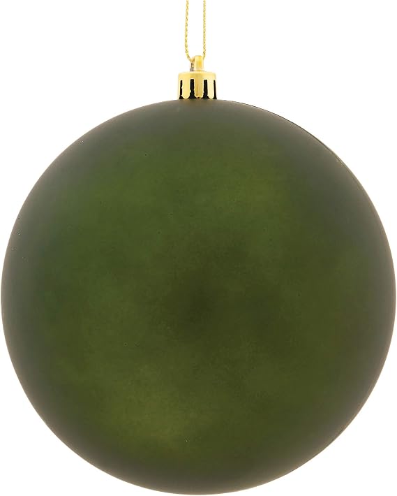 Vickerman 3" Moss Green Matte Ball Ornament. Includes 12 Ornaments per Pack.