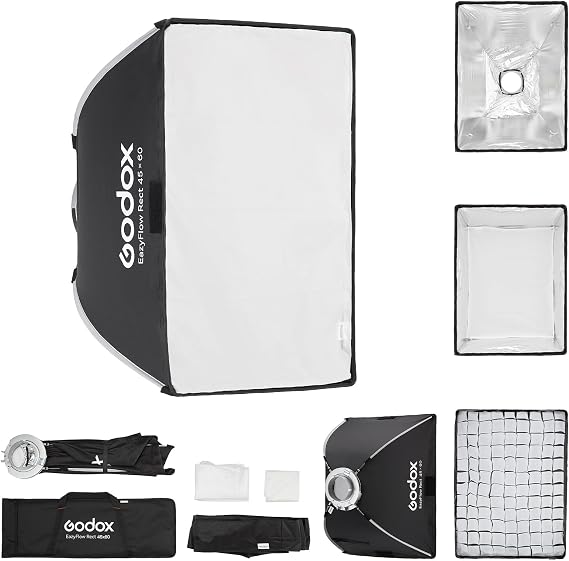 GODOX EazyFlow Rectangular Softbox 45×60cm Rectangular Softbox