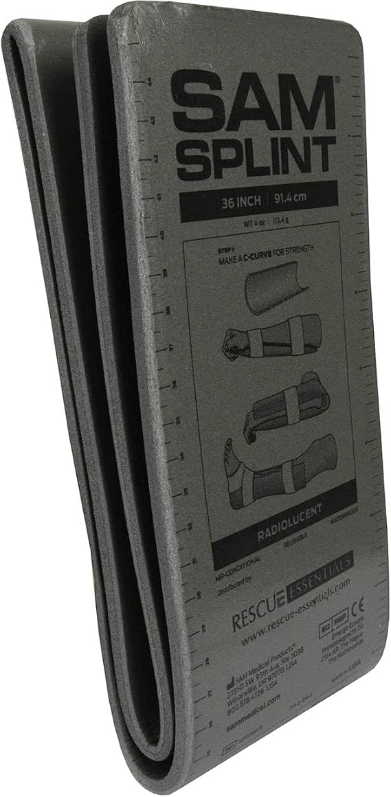 SAM Medical SAM Splint XL, Charcoal Gray, 36" x 5.5" - 1 Count