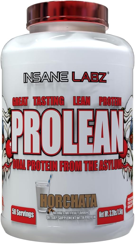 Insane Labz ProLean | Premium Hydrolyzed Collagen Protein & Whey Isolate Protein Powder | 26g Protein | Low Fat, Zero Sugar | 50 Servings Horchata