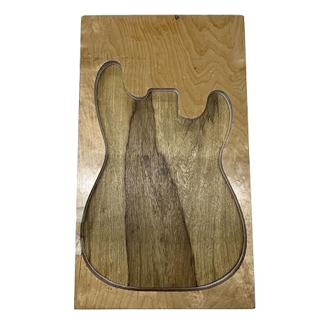 Exotic Wood Zone|Exotic Black Limba Explorer Guitar Wood Body Blanks | 28" x 18" x 1-3/4" -2 Pcs (Planed)
